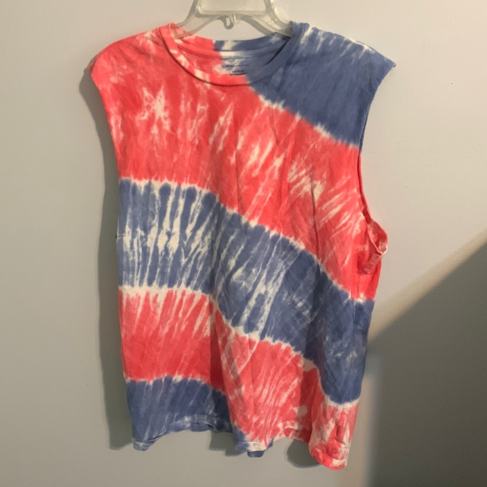 No Boundaries/LG tie dye cut off sleeves